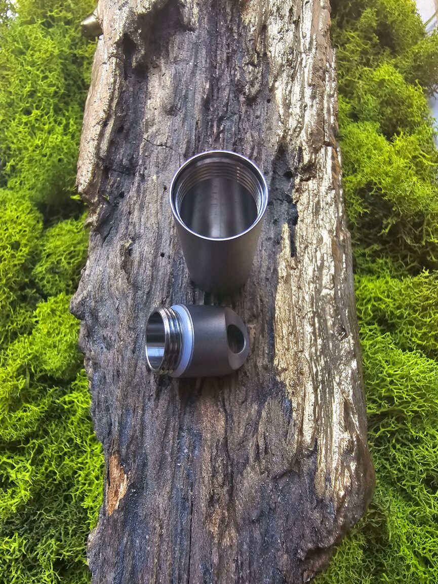 Titanium Keychain Mini Waterproof Container