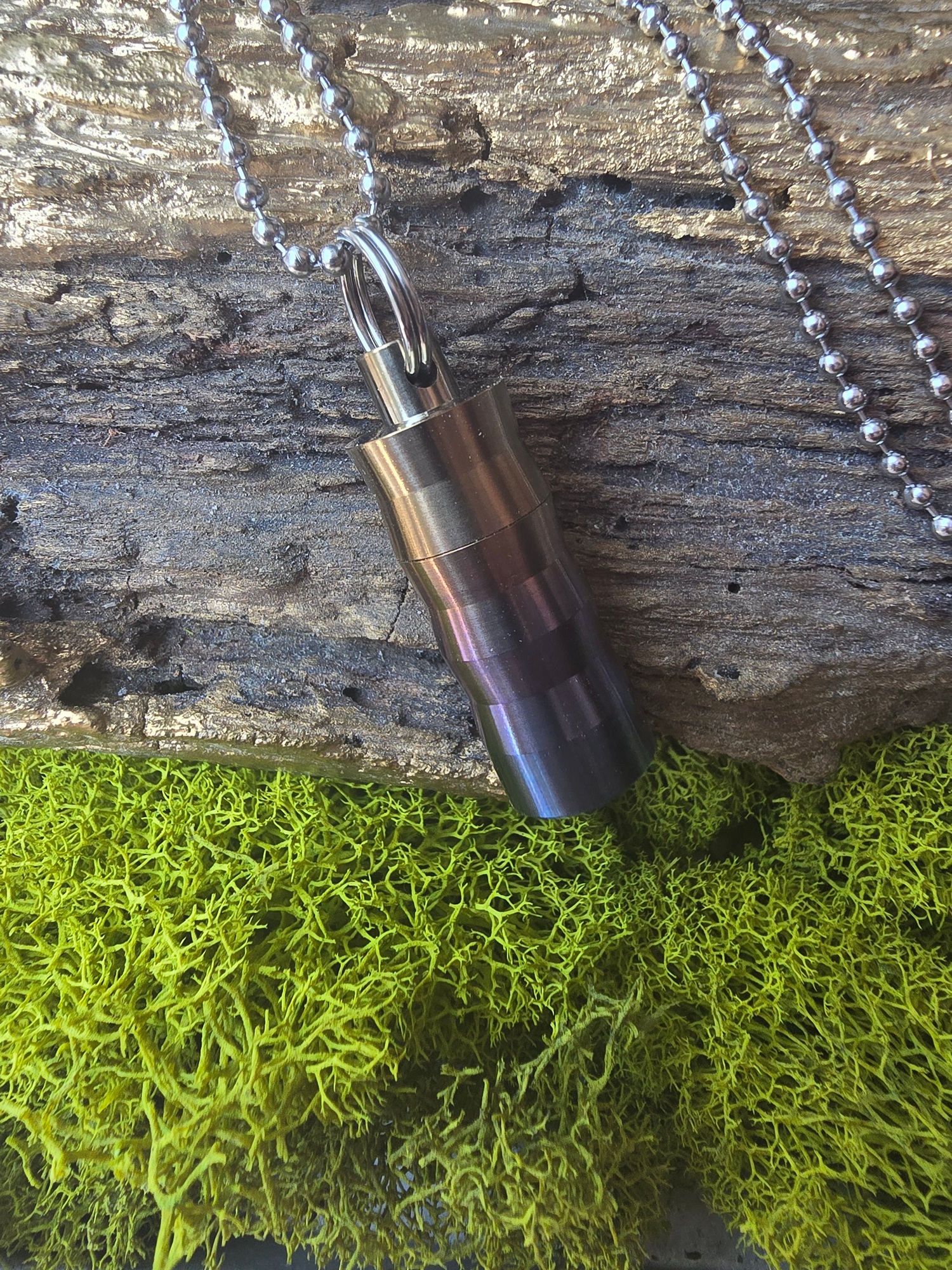 Titanium Keychain Waterproof Bottles Mini Container