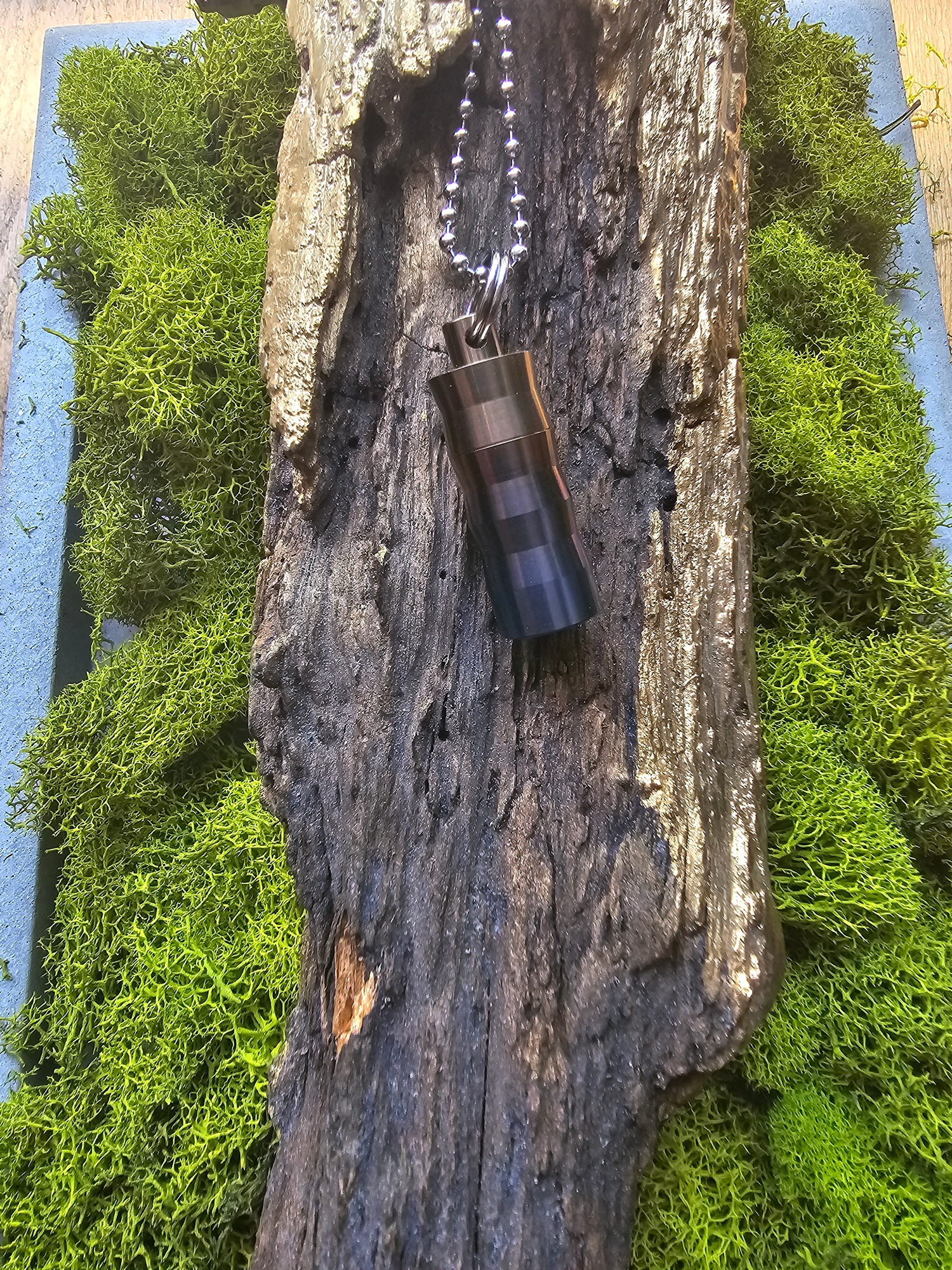 Titanium Keychain Waterproof Bottles Mini Container