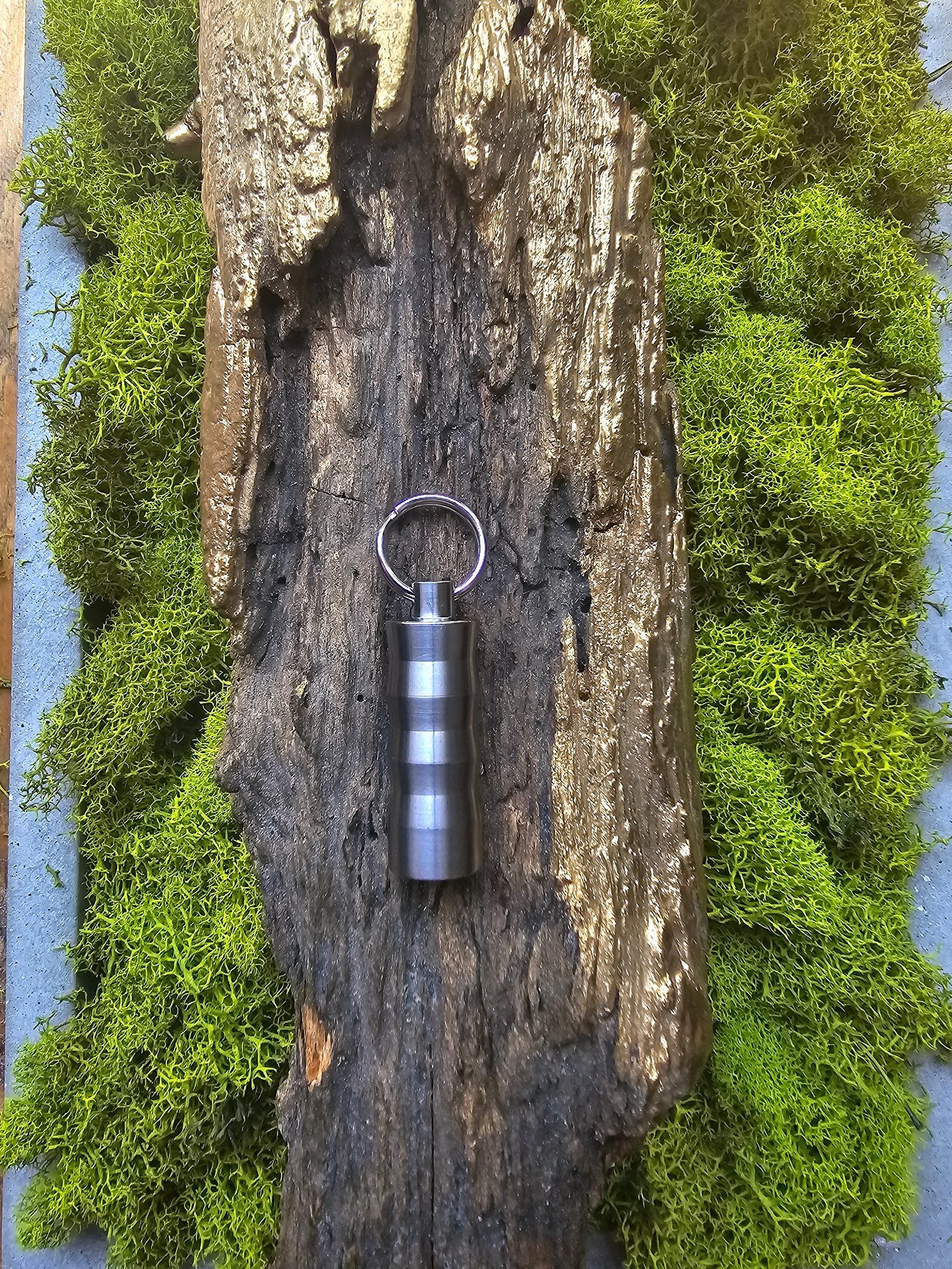 Titanium Keychain Waterproof Bottles Mini Container