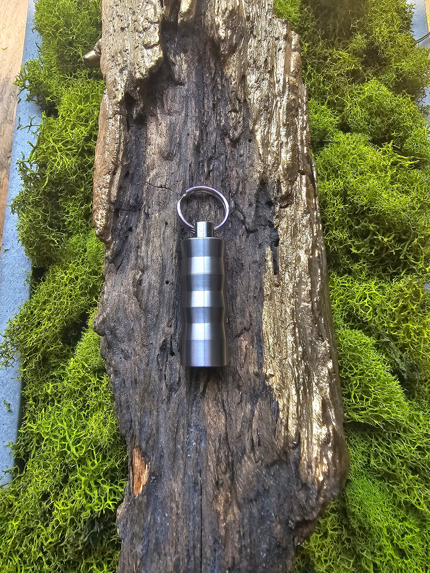 Titanium Keychain Waterproof Bottles Mini Container