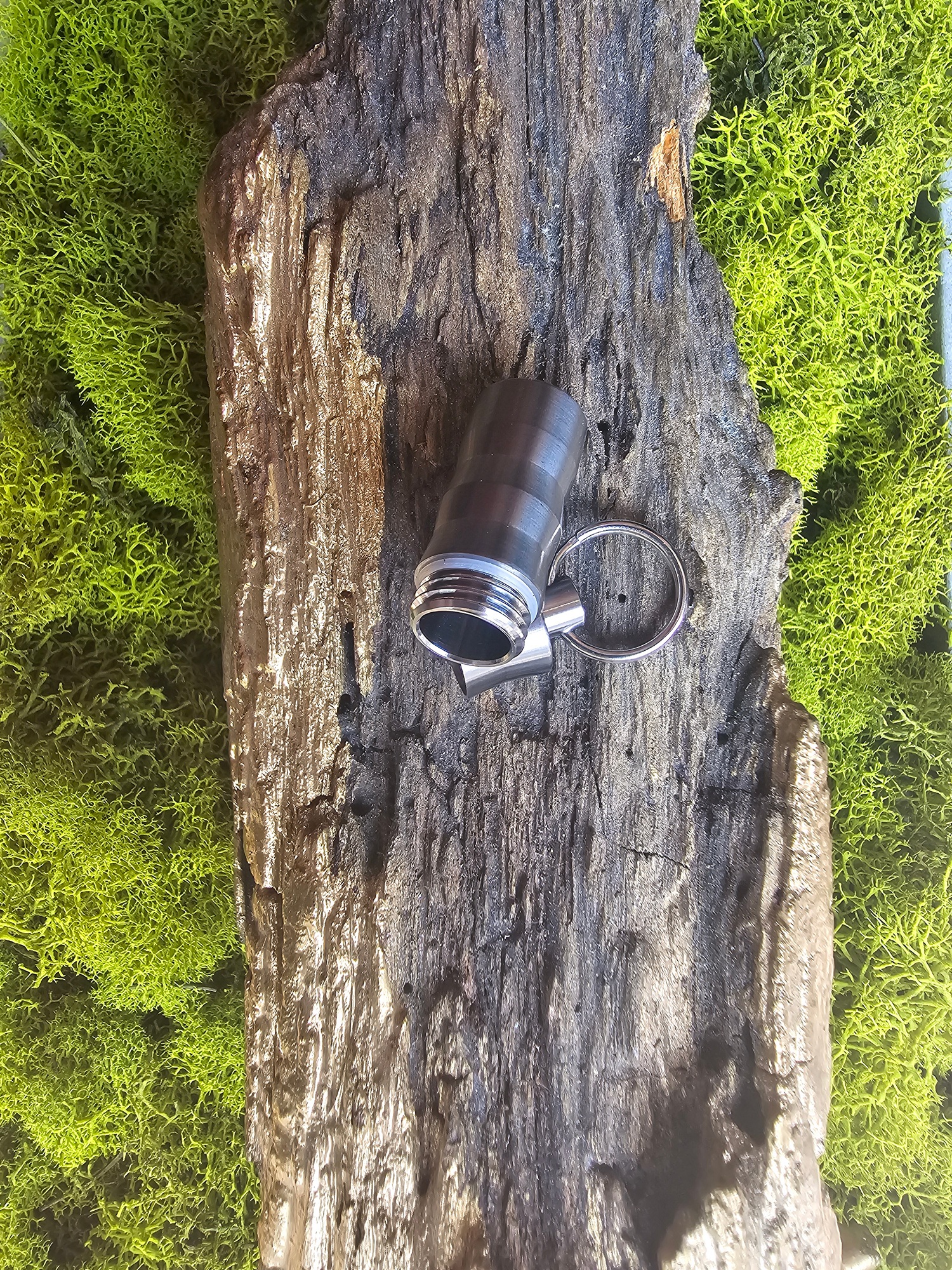 Titanium Keychain Waterproof Bottles Mini Container