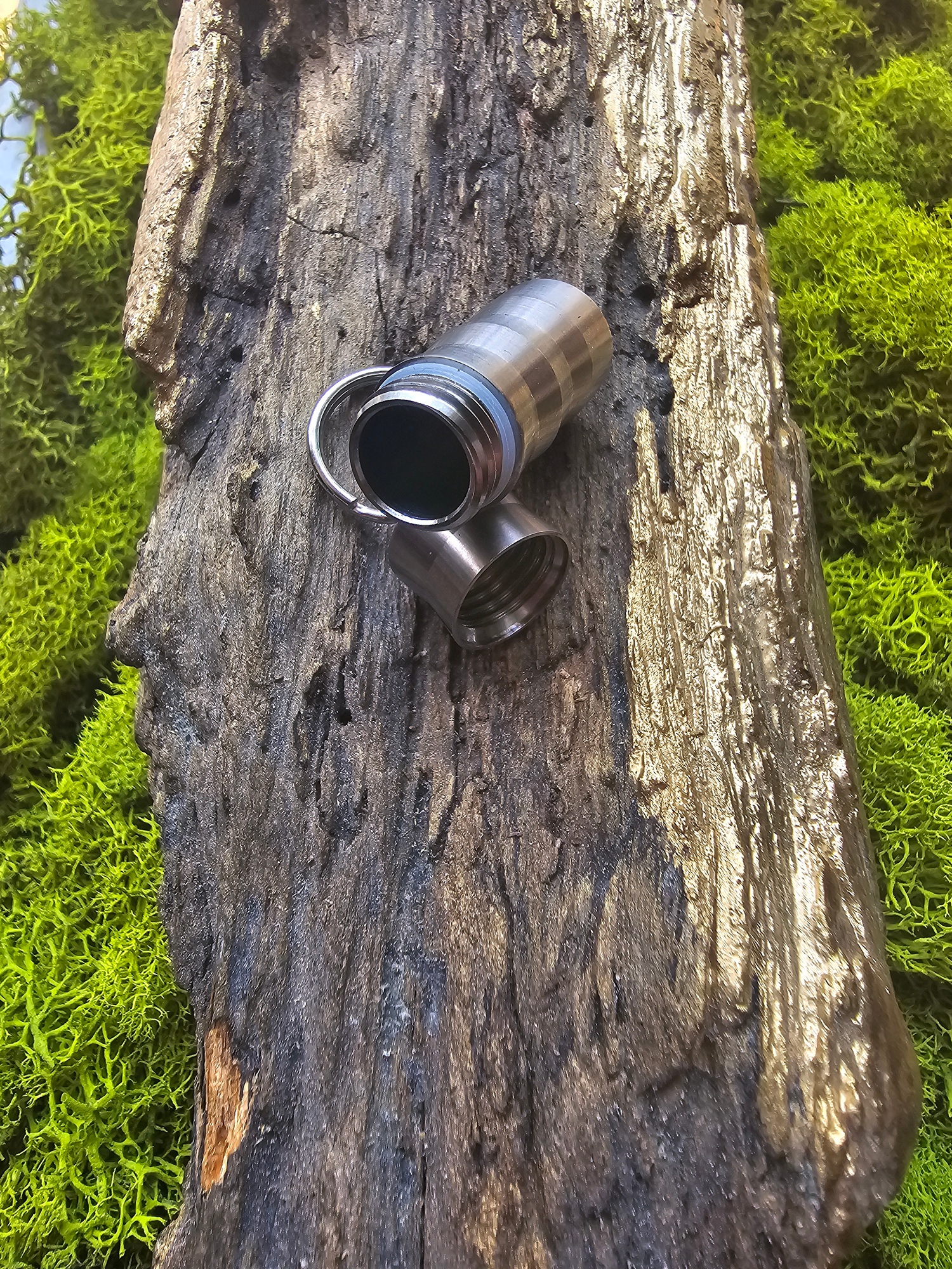 Titanium Keychain Waterproof Bottles Mini Container