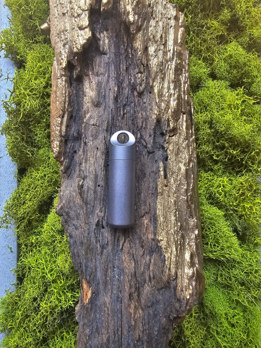 Titanium Keychain Mini Waterproof Container