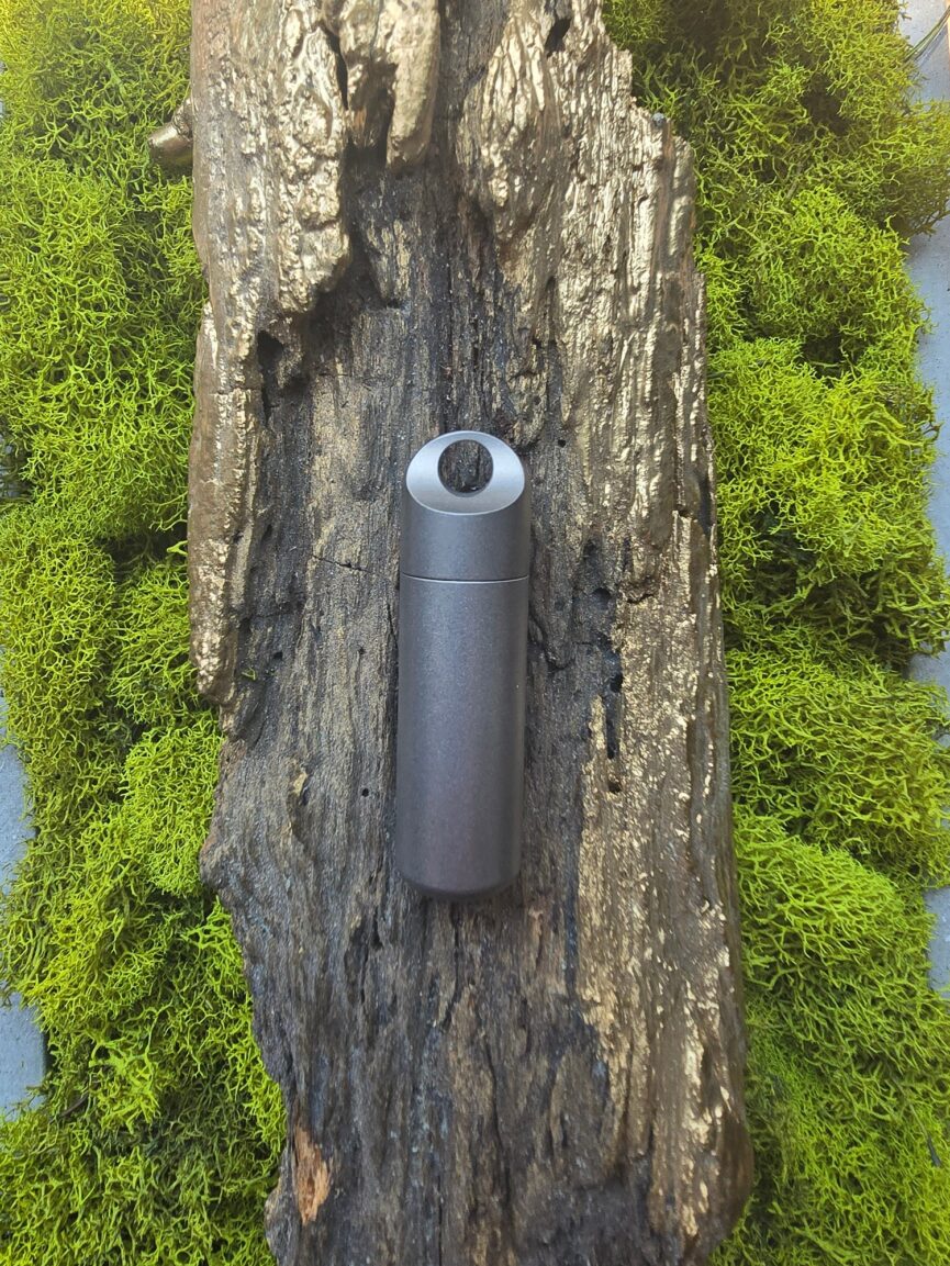 Titanium Keychain Mini Waterproof Container