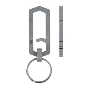 Sandblasted Titanium Keychain Carabine