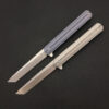 Folding SlimEdge Knife with Titanium Handle and D2 Blade