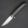 Black Folding Knife with Titanium Handle