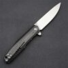 Black Folding Knife with Titanium Handle