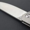 Black Folding Knife with Titanium Handle