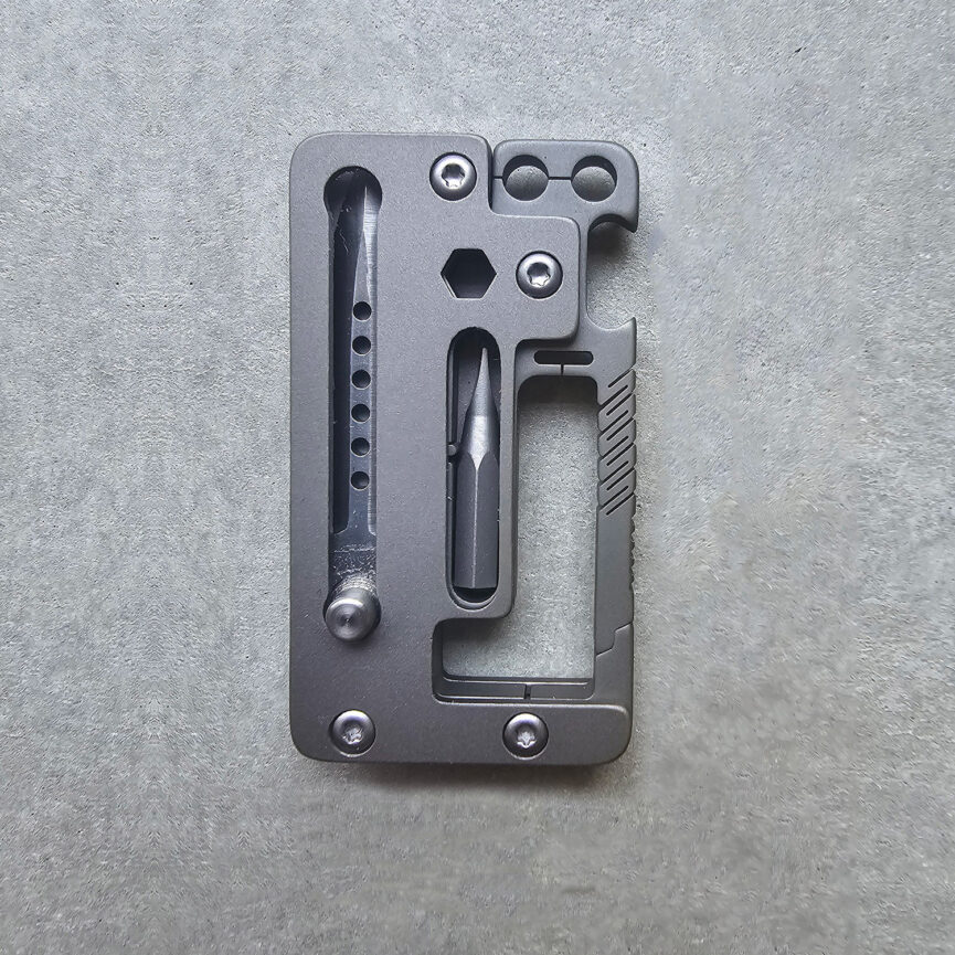Titanium EDC Multitool and Screwdriver + Wrench