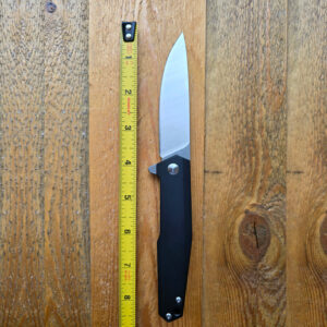 Black Folding Knife with Titanium Handle