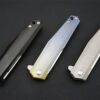 Black Folding Knife with Titanium Handle