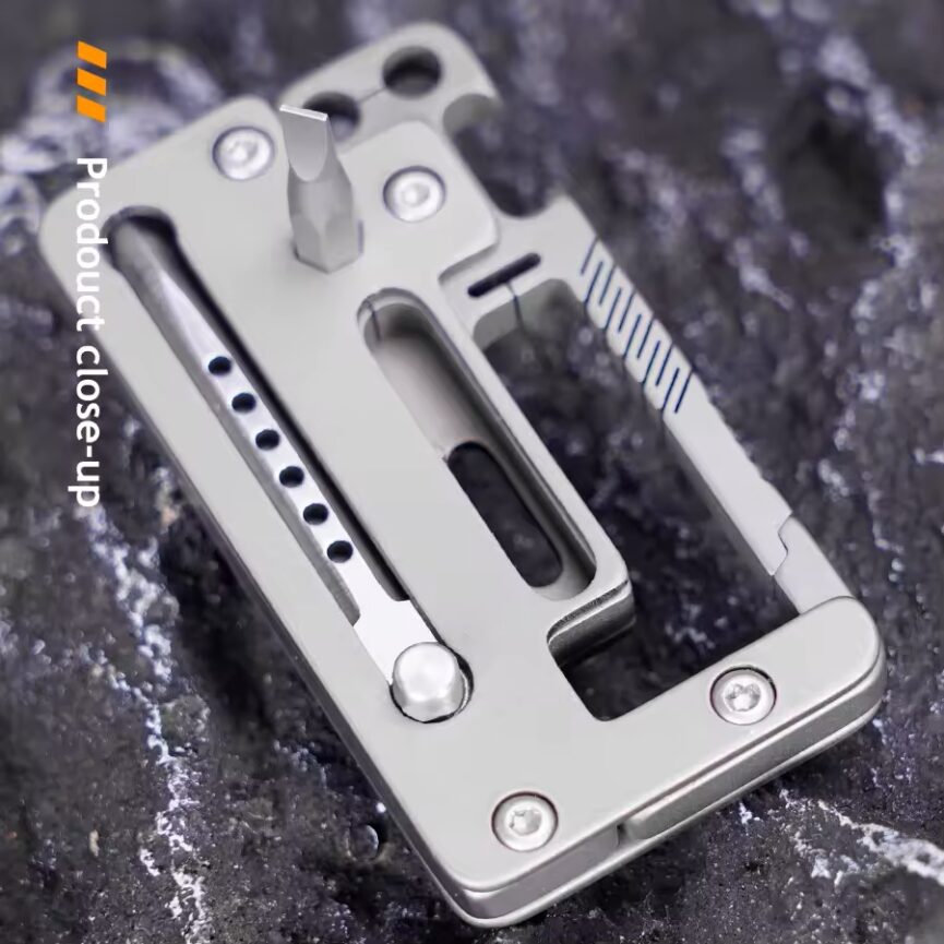 Titanium EDC Multitool and Screwdriver + Wrench