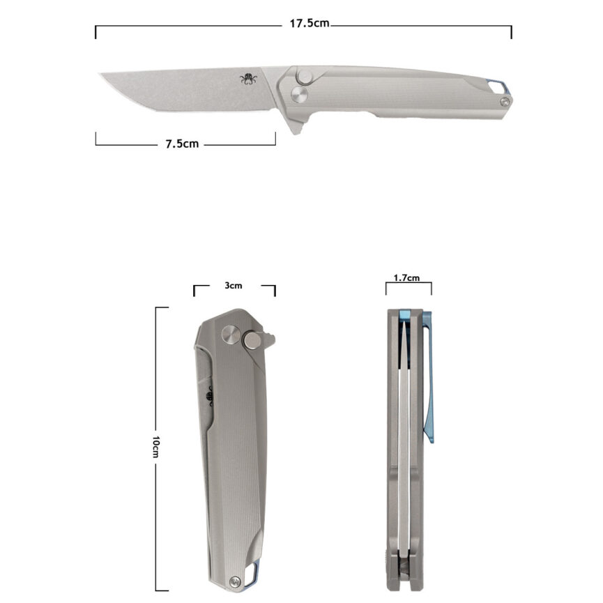 Ghost Titanium Folding Knife with 14C28N Blade