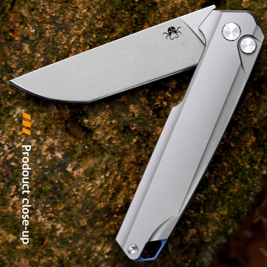 Ghost Titanium Folding Knife with 14C28N Blade