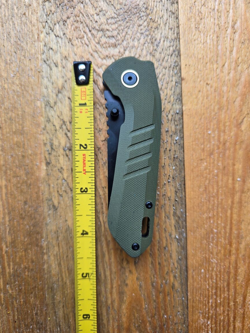 Folding Knife with Hard Blade and Lightweight Garolith Handle
