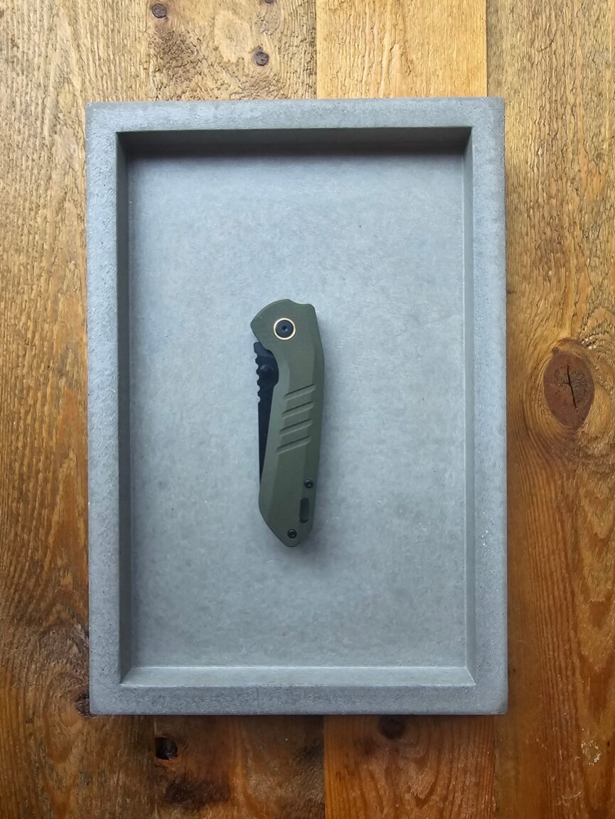 Folding Knife with Hard Blade and Lightweight Garolith Handle