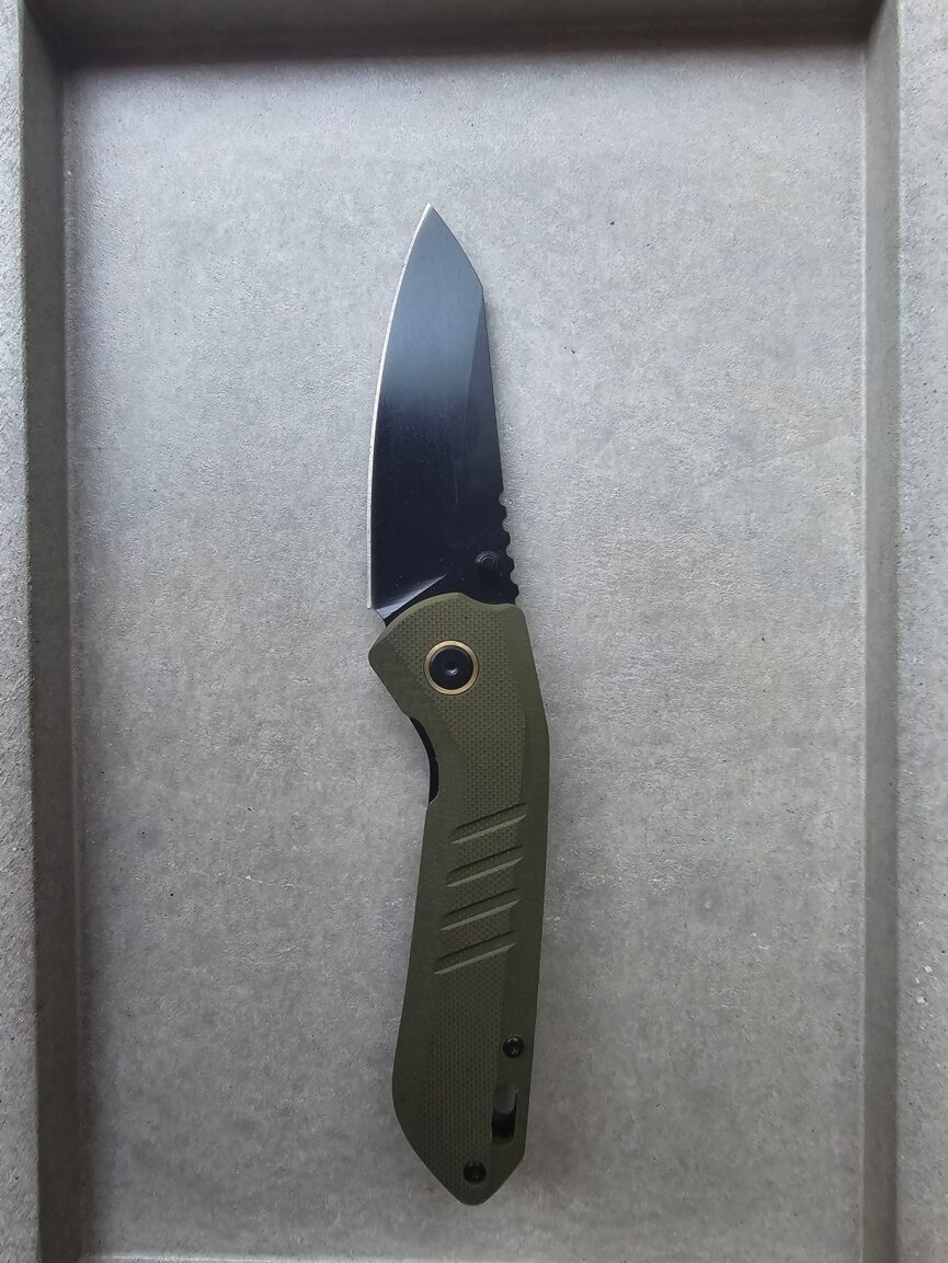 Folding Knife with Hard Blade and Lightweight Garolith Handle