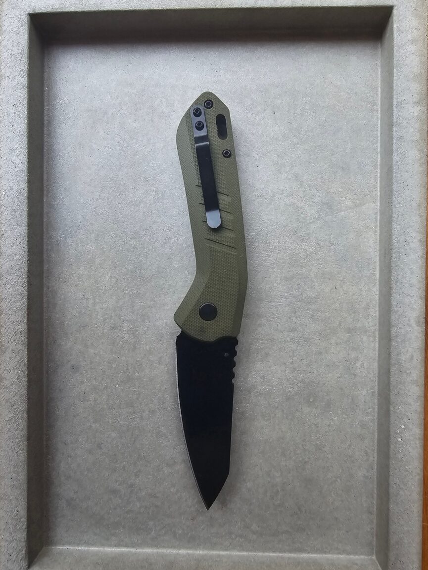 Folding Knife with Hard Blade and Lightweight Garolith Handle
