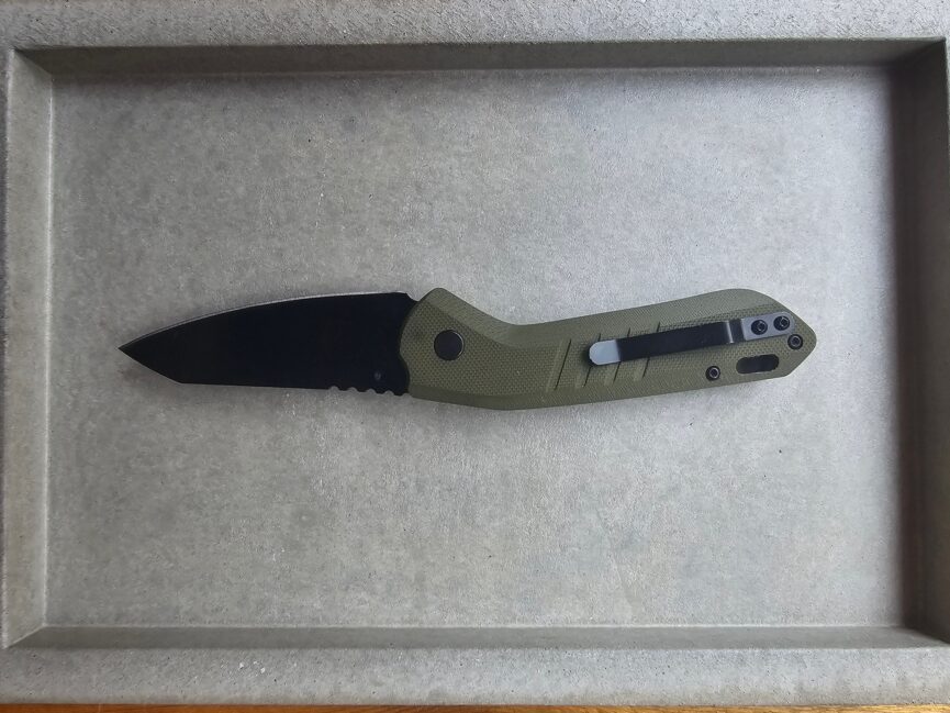 Folding Knife with Hard Blade and Lightweight Garolith Handle