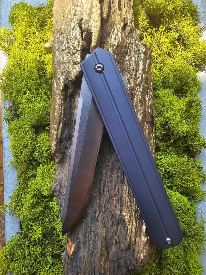 Folding SlimEdge Knife with Titanium Handle and D2 Blade