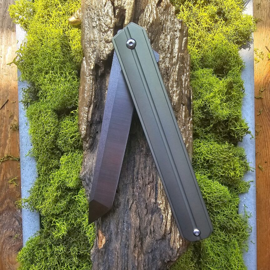 Folding SlimEdge Knife with Titanium Handle and D2 Blade