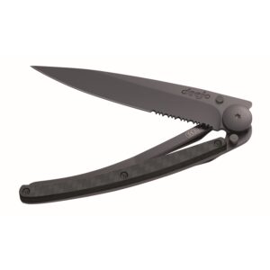 Deejo Serrated 37g, Carbon Fiber (Black)