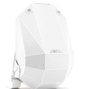 Polymer Hard Shell White Backpack