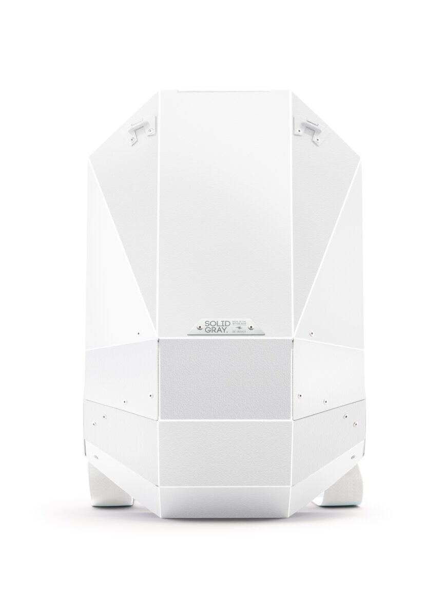 Polymer Hard Shell White Backpack