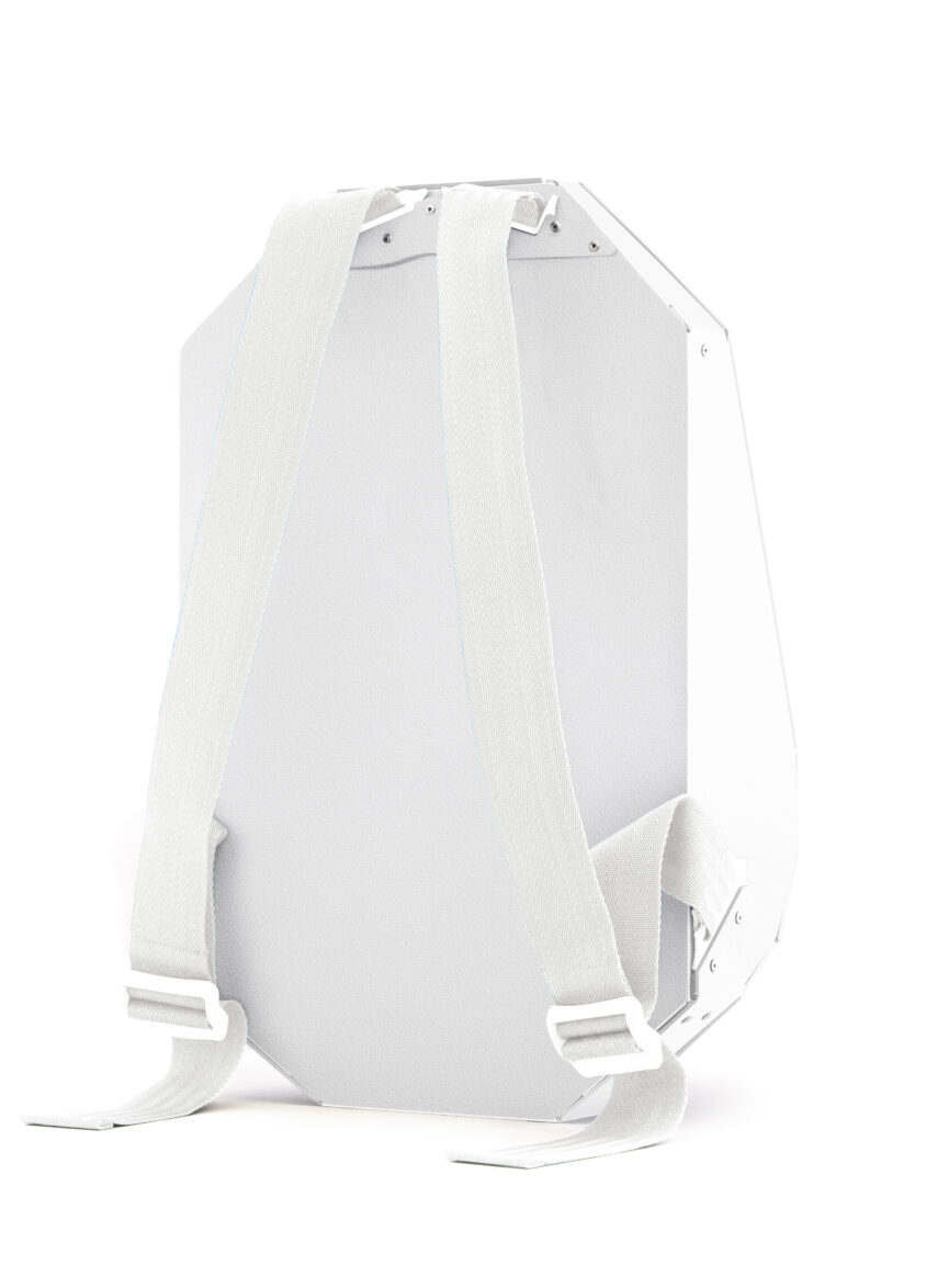 Polymer Hard Shell White Backpack