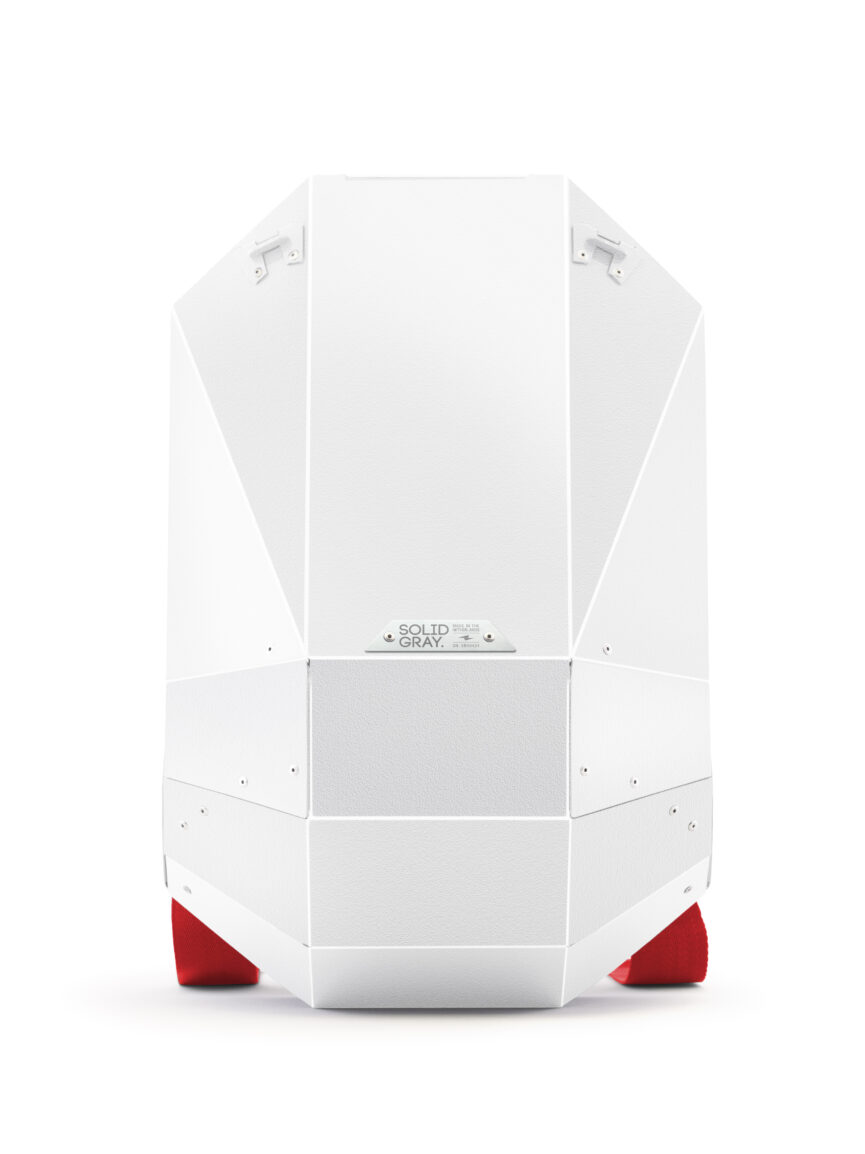 Polymer Hard Shell White Backpack