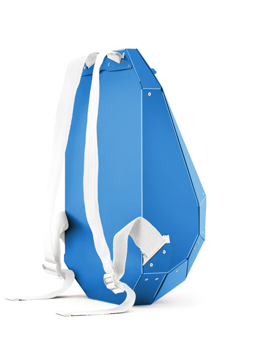 Polymer Hard Shell Blue Backpack