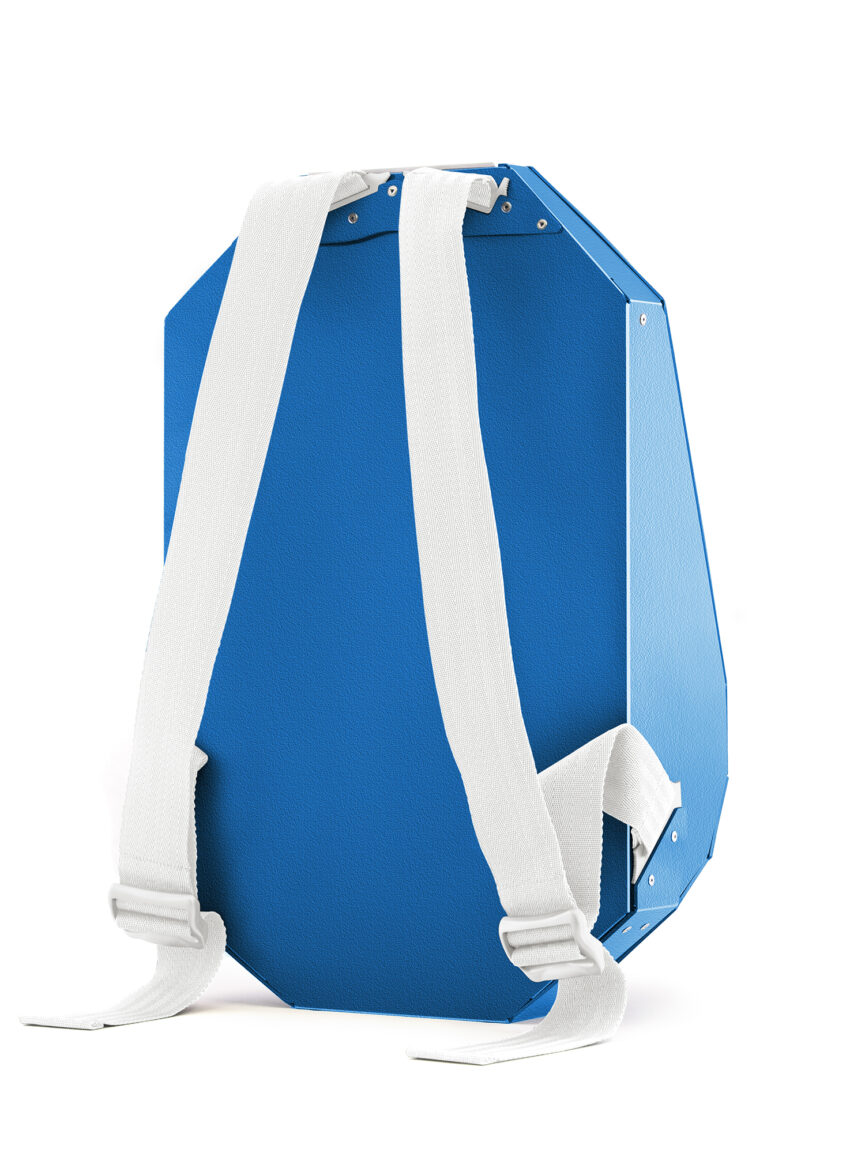Polymer Hard Shell Blue Backpack