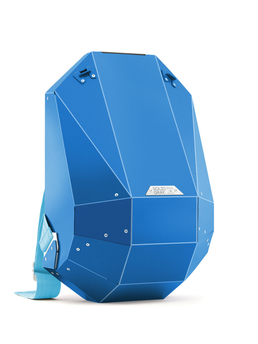 Polymer Hard Shell Blue Backpack