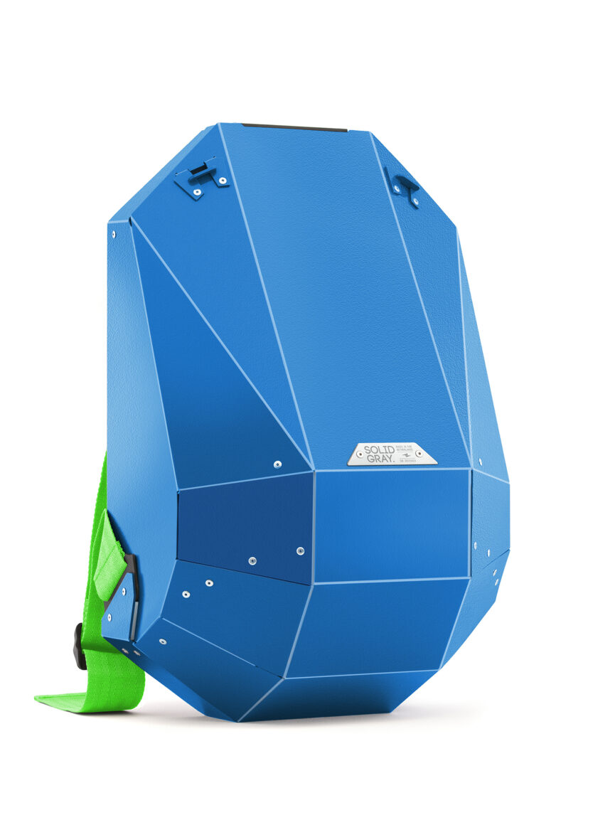 Polymer Hard Shell Blue Backpack