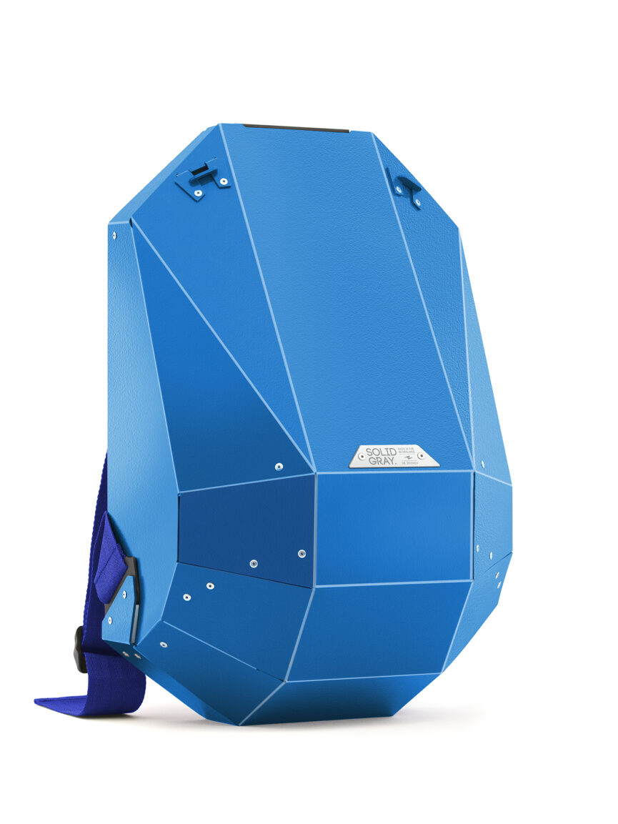 Polymer Hard Shell Blue Backpack