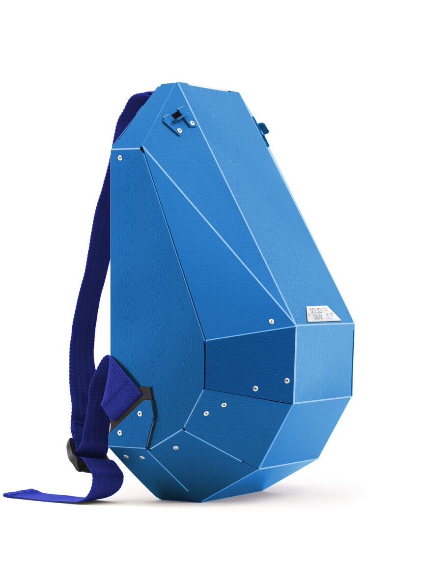 Polymer Hard Shell Blue Backpack