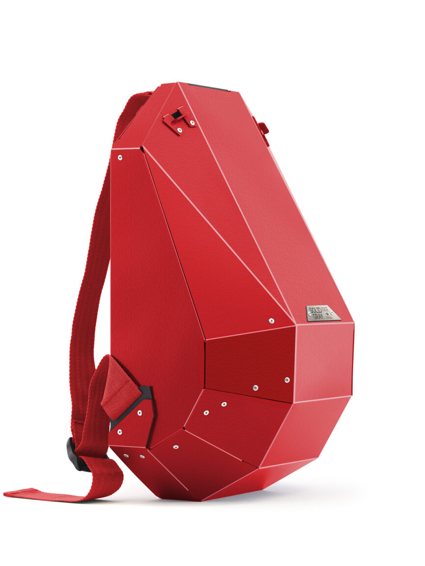 Polymer Hard Shell Red Backpack