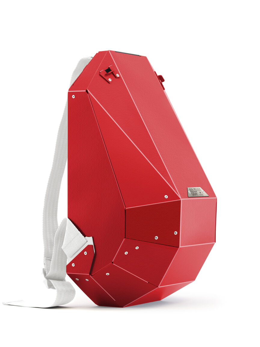 Polymer Hard Shell Red Backpack