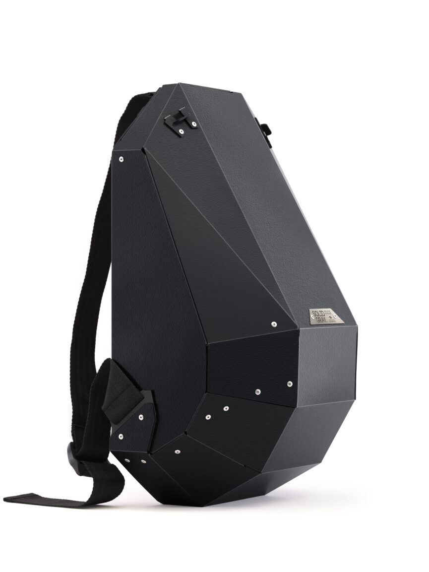 Polymer Hard Shell Black Backpack