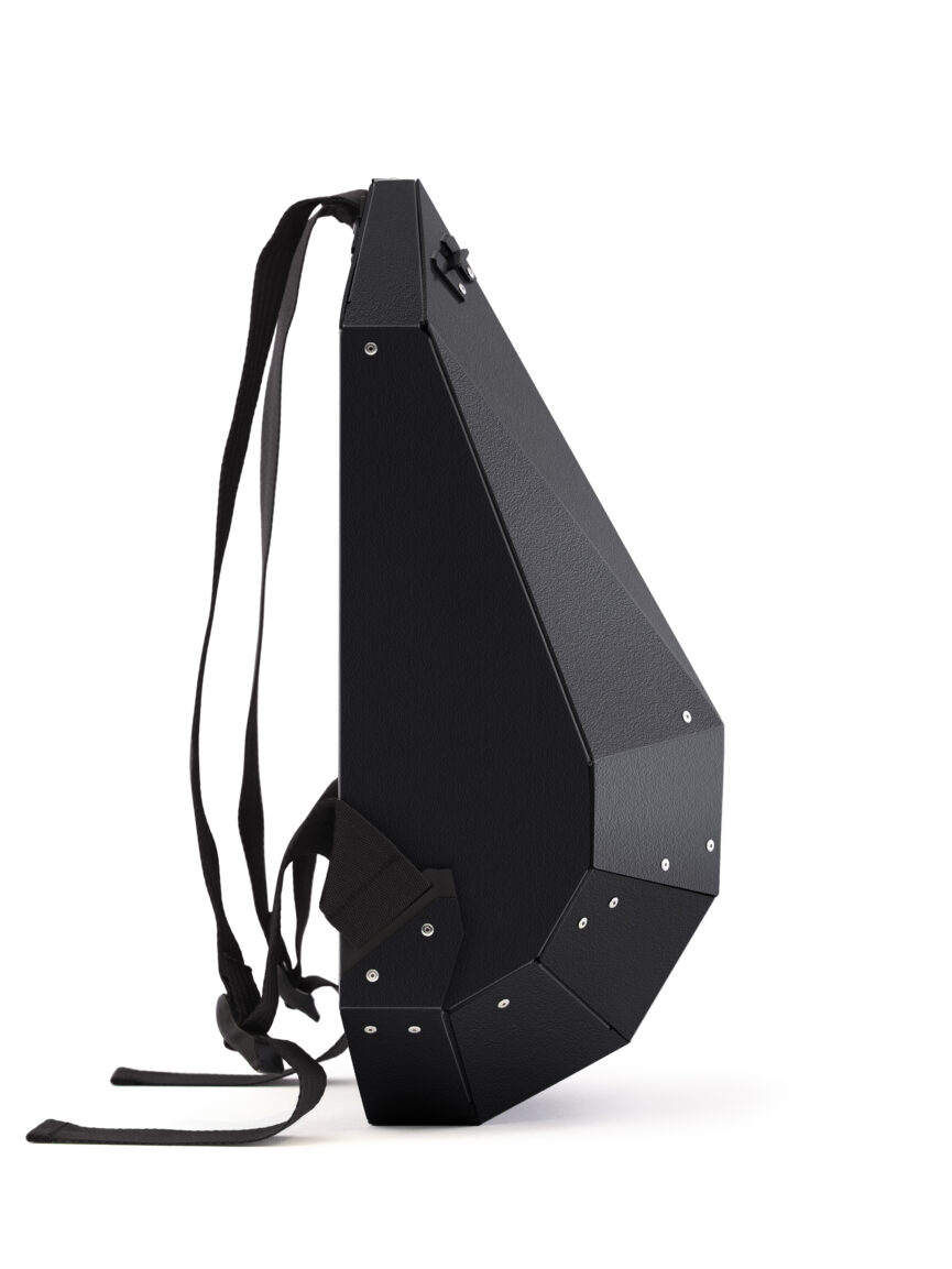 Polymer Hard Shell Black Backpack